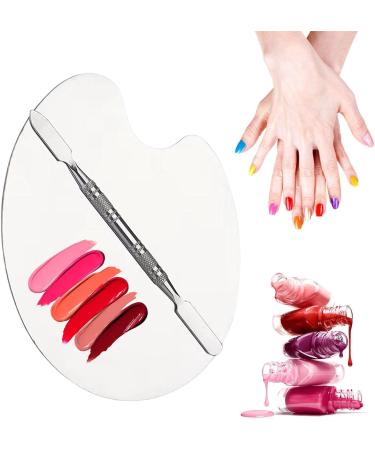  Rosixehird Metal Makeup Mixing Palette - Color Tray Palette with Fine Finish and Double-Sided Non-Slip Toning Stick for Lipstick and Liquid Foundation Rosixehird - Buy Online on GoSupps.com