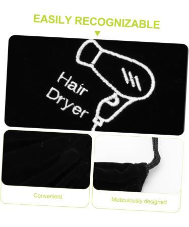 MUSISALY 2pcs Storage Bag Practical Storage Pouch Drawstring Closure Cover Toiletry Organizer Black Velvet - Buy Online on GoSupps.com