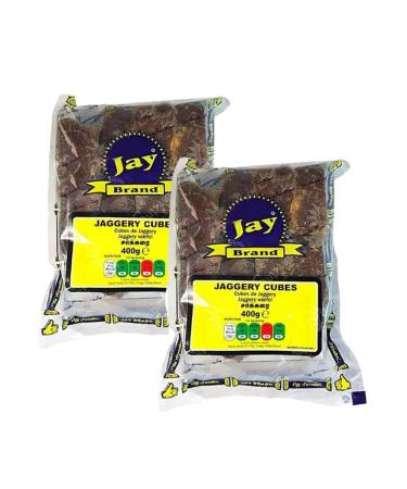 Jay Brand Jaggery Cubes | 350G | White Jaggery | Natural Sweetener | No Preservatives Added |Gluten Free | Indian Origin (Pack of 2)