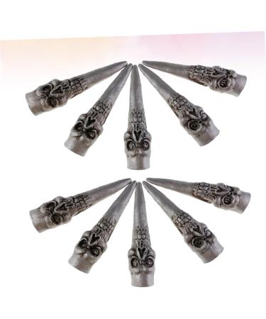 Amosfun 2 Sets Halloween Decor Fancy Witch Fingers Halloween False Nails Nail Art Halloween Costume Accessories Halloween Scary Props Artificial Nails Cat Claw Nail Set Skeleton - Buy Online on GoSupps.com