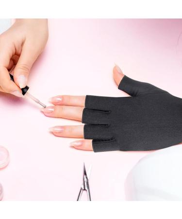 ZOCONE 4 Pairs Anti UV Gloves for Gel Nail Lamp Fingerless UV Gloves for Gel Nails Professional Manicure UV Gloves Unisex Elastic UV Protection Gloves for Gel Nails for Nail Art/Driving/Outdoor - Buy Online on GoSupps.com