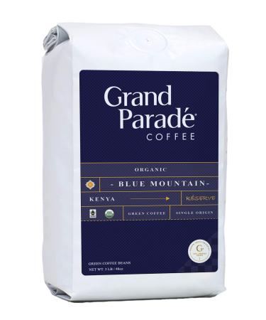 Grand Parade Coffee, 3 Lbs Organic Unroasted Green Coffee Beans - 100% Kenya Blue Mountain - Prime Grade 1 Single Origin