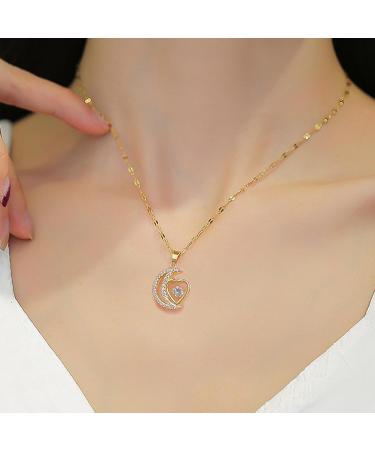 OralGos Rotating Cubic Zirconia Flower Pendant Necklace | Adjustable Choker Fashion Jewelry - International Shipping - Buy Online on GoSupps.com