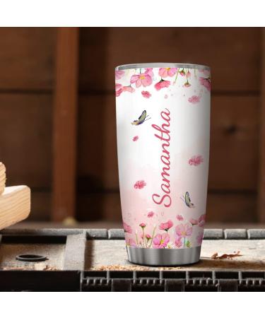 Personalized Butterfly Tumbler - Stainless Steel 20oz/30oz - Gift for Women, Girls, Friend - Custom Gift for Spirit Animal Lovers - Birthday/Christmas - Style 5 - Buy Online on GoSupps.com