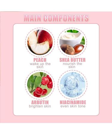 DUBUSH Smoothing Exfoliating Peach Body Scrub Natural Peach Exfoliating Scrub Deeply Exfoliating Firming Scrub for Body Face Hands and Feet - Buy Online on GoSupps.com