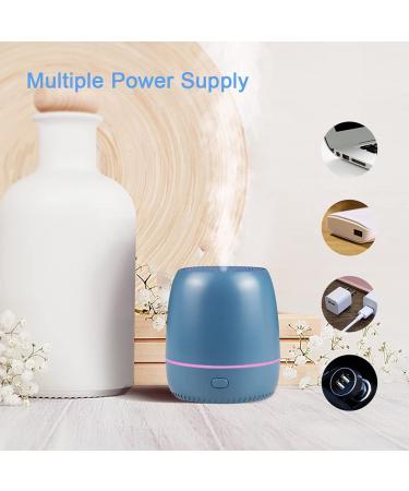 YUNALL USB Essential Oil Diffuser - Portable Aromatherapy Atomizer with Auto Shut-Off & 7 Color LED Lights - 100ml Travel Size - Home & Office Humidifier (Blue) - Buy Online on GoSupps.com