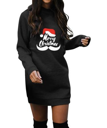 Shop Women s Christmas Sweatshirt Dress - Festive Cartoon Hooded Top for Holiday Parties | Long-Sleeved Winter Fashion - Buy Online on GoSupps.com