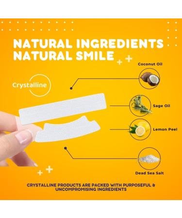 Teeth Whitening Strips for Sensitive Teeth - Enamel Safe 42 Pcs Deep Stain Removal 21 Treatments Natural Ingredients Mint Freshness - Buy Online on GoSupps.com