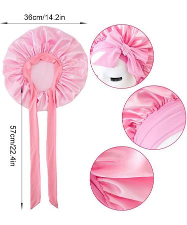 BEALIFE Soft Satin Ribbon Round Hat Children S Hair Protection Protects Hair And Is Versatile Life Helper. Has Loose Straps Wine red - Buy Online on GoSupps.com