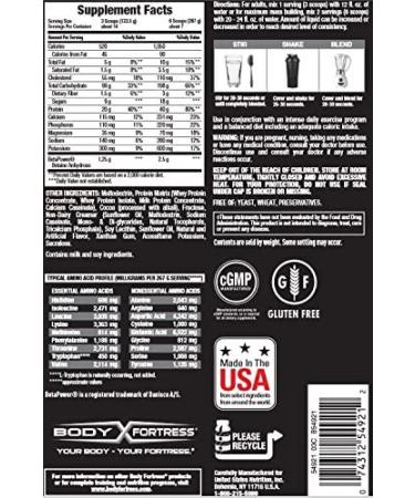 Body Fortress Super Advanced Whey Protein Powder Mass Gainer - Chocolate - 4 lbs | High-Protein Supplement - Buy Online on GoSupps.com