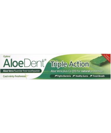  Aloe Dent AloeDent Triple Action Fluoride-Free Toothpaste with Aloe Vera 100ml - Buy Online on GoSupps.com