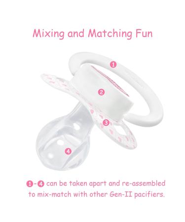 LittleForBig Large Shield Pacifier - Generation II Adult Size Blushing Baby Pattern | Buy Now for International Shipping! - Buy Online on GoSupps.com