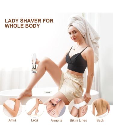 2022 Upgraded SURPN Electric Razors for Women - Waterproof & Safe Shaver for Pubic Hair, Legs & Bikini - 15 Flexible Heads for Close, Smooth Shave - Extra Head Included - Buy Online on GoSupps.com
