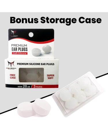 Rebel Tactical Pillow Soft Silicone Ear Plugs - NRR 20db - Reusable Noise Cancelling Ear Plugs for Sleeping, Shooting Range, Safety, Concerts, Swimming, Travelling, and Snoring - Buy Online on GoSupps.com