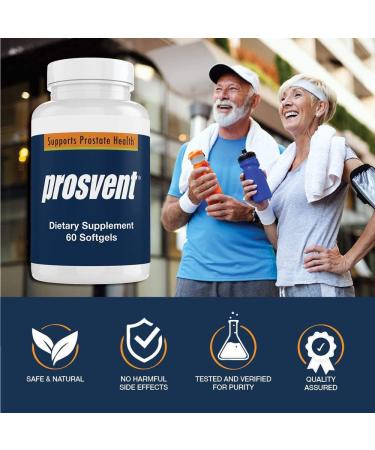 Prosvent Prostate Supplement for Men - Clinically Effective Beta Sitosterol, Saw Palmetto, Vitamin D & Zinc - Premium Prostate Support - Reduce Urination Frequency & Urgency - 60 Count - Buy Online on GoSupps.com