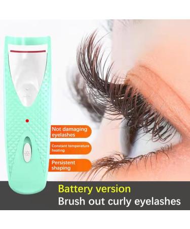 Heated Eyelash Curler Professional Electric Last Curler for Women Electric Last Curler with Double Silicone Pad 24H Long Lasting Curling Eyelash Makeup Tools for Women Beautiful Lashes#pink#green - Buy Online on GoSupps.com