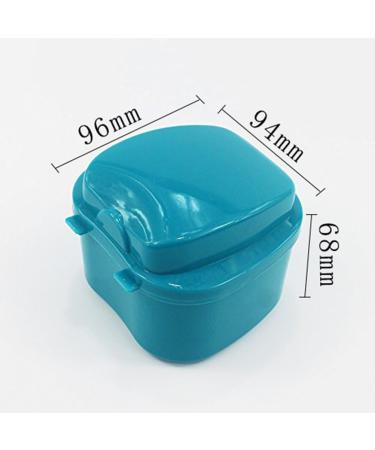 Denture Box for Teeth Storage | Sky Blue Denture Case with Hanging Net - Shop Internationally! - Buy Online on GoSupps.com