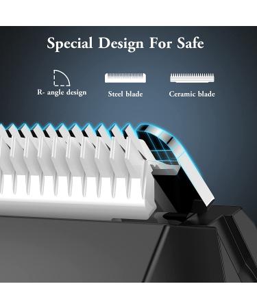 Kibiy Electric Groin Hair Trimmer for Men - IPX7 Wet/Dry Male Pubic Hair Trimmer with LED Indicator Black - Buy Online on GoSupps.com