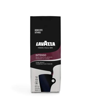 Lavazza Intenso Ground Coffee Blend, Dark Roast, 12-Ounce Bag Authentic Italian, Blended And Roated in Italy, Non-GMO, Full-bodied dark roast with flavor notes of Chocolate for a bold, rich result