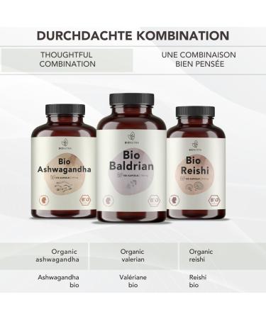 BIONUTRA Valerian Organic | 180 capsules of 750 mg | 4 months of consumption | Organic farming | Vegan | No additives | Sleep and calm indoors | Made in Germany - Buy Online on GoSupps.com