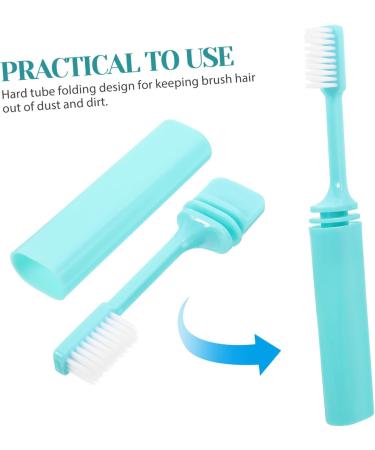 Mobestech Silicone Travel Toothbrush Set - Collapsible Rubber & Fiber Toothbrushes for Kids | 2 Pack - Buy Online on GoSupps.com