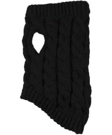 Warm XL Black Dog Sweater Vest | Soft Knitted Wool Coat for Small & Medium Dogs - PetyOung - Buy Online on GoSupps.com