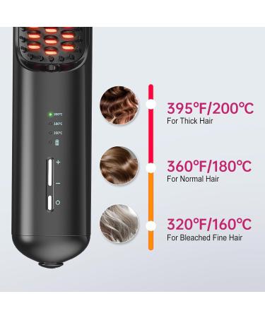 Buy Cordless Hair Straightener Brush - Portable Mini Straightening Brush with Ceramic Coating Negative Ion Technology Anti-Scald USB C Rechargeable for Travel - Lightweight & Easy to Carry - Buy Online on GoSupps.com