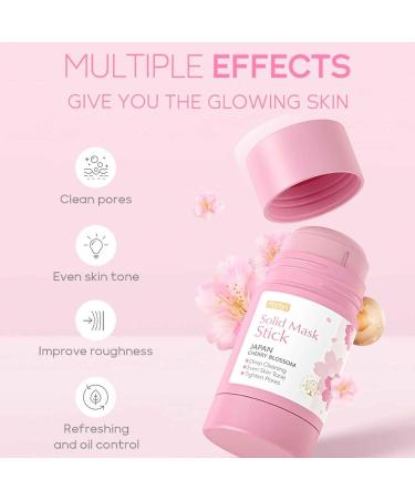 Rose Mask Stick Cleansing Mask Deep Cleansing Pores Solid Cherry Blossom Mask for Pores Shrink Suitable for All Skin Types. - Buy Online on GoSupps.com