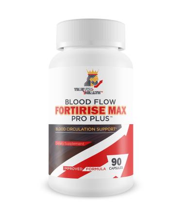 Blood Flow Fortirise Max Pro Plus - Improved Formula - Our Best Blood Flow Supplement For Men - Healthy Blood Flow Support - Blood Circulation Pills - Pressure Supplement Nitric Oxide Blood Flow Pills