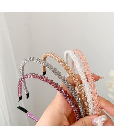 Ruihfas 6Pcs Double Rows Crystal Rhinestone Headband for Women Girls - Bling Bling Fashion Hair Hoop - Buy Online on GoSupps.com