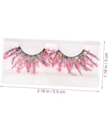 minkissy 5 Pairs Colored False Eyelashes Long Eyelashes for Halloween Lashes with Glitter Dramatic False Eyelashes Lashes with Color False Lash Chemical Fiber 3d European and American - Buy Online on GoSupps.com