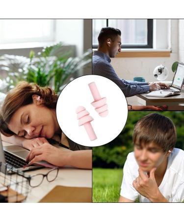 Kostatech Pink Earplugs - 5 Pairs Reusable Waterproof Soft Silicone Noise-Reducing Earplugs for Sleeping Learning Working & Swimming - Buy Online on GoSupps.com