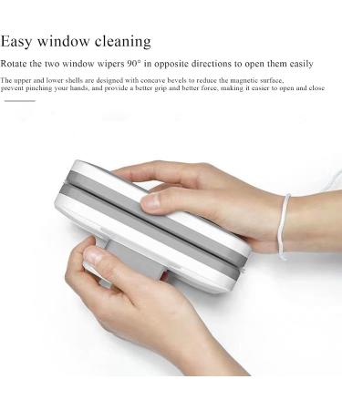 Magnetic Windshield Cleaner Tool Double-Sided Window Cleaner Glass Wiper Adjustable Double Side Glass Accessory Glass Washing Tool for High Rise Car Glazed (3-10mm) - Buy Online on GoSupps.com