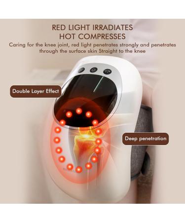 Knee Massage Device for Joint Pain Relief | Wireless Heat & Vibration | 3 Heat Levels & LCD Screen - Buy Online on GoSupps.com