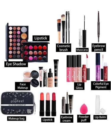 27pcs Professional makeup kit Make up set teenagers girls Girls make up set 9 to 12 With Lip gloss eye shadow mascara eyeliner concealer etc.for Teenage & Adults - Buy Online on GoSupps.com