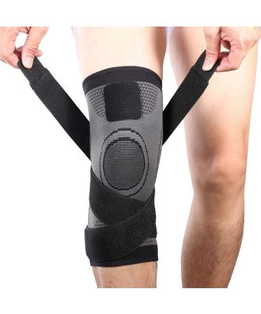 Vitoki Knee Braces for Knee Pain  1 Pack Knee Compression Sleeve  Knee Support for Sports Workout Weightlifting Basketball  Knee Sleeve for Joint Pain and Arthritis Relief Gray M