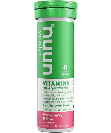 Buy Nuun Vitamins Strawberry Melon Daily Hydration Supplement - 3 Tubes of 12 Tabs | International Shipping Available - Buy Online on GoSupps.com