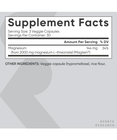 Sports Research Sleep Pack - Organic Ashwagandha Adaptogen for Relaxation Calm & Sleep Support 600 mg + Magnesium L-Threonate Capsules 2000mg + L-Theanine 200mg - Buy Online on GoSupps.com