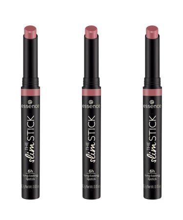 Essence the Slim Stick lipstick No. 104 pink long -lasting nourishing express results color -intensive matt vegan without perfume without alcohol without parabens 3 pack (3x1.7g) 1.7 g (3 Pack) 104 baby gotBlush