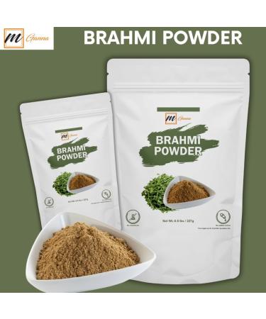 mGanna Natural Brahmi Bacopa Monnieri Powder 1 Pound Herbal Supplement for Hair and Brain Health 454 Grams - Buy Online on GoSupps.com