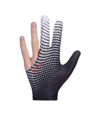 Keep Outdoor 1PC 3 Fingers Billiard Glove for Men Women Pool Cue Gloves Right or Left Hand Interchangeable Snooker Gloves Pool Table Accessory 1Pc White
