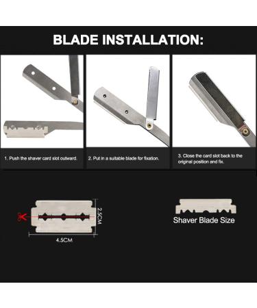 Buy Foldable Stainless Steel Manual Hair Razor Perfect Face Care Tool for Men | Premium Beard Razor Set - Buy Online on GoSupps.com