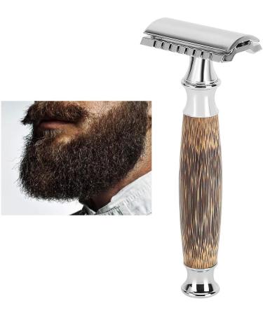 SWOQ Easy Beard Shaver with Bamboo Handle | Manual Razor for Body Hair - Eco-Friendly Grooming for Men - Buy Online on GoSupps.com