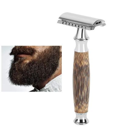 Ankroyu Security Razor Reusable Manual Aluminum Razor with Wooden Handle for Men & Women | Traditional Eco-Friendly Shaving - Buy Online on GoSupps.com