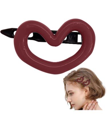 Heart Hair Clip - Morandi Cute Claw Hair Accessories for Bath Non-Slip Cute Heart Shape Hair Clip Vivid Appearance Accessories Red - Buy Online on GoSupps.com