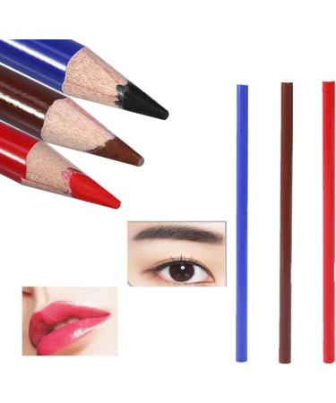 Sonew Waterproof Eyebrow Pencil Lip Liner 3 Colors Tattoo Eyebrow Pencil Waterproof Microblading Permanent Eyebrow Pencil for Lip Tattoo(Red) - Buy Online on GoSupps.com