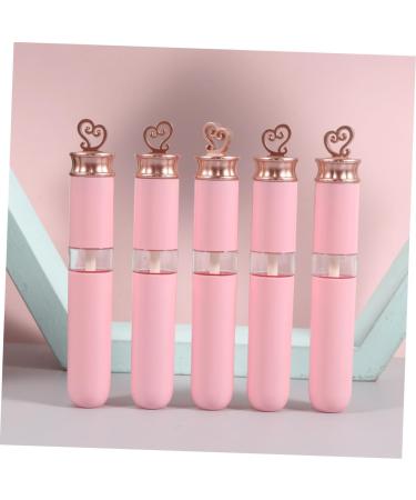 SOIMISS 5 pi ces Tubes Gloss L vres Plastique Vide Forme de C ur R utilisables et Rechargeables pour Liquide L vres DIY Flacons Portables Rose - Buy Online on GoSupps.com