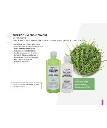 Florigan Bergamota Hair Growth Shampoo 1lt - 33.8 Fl Oz (Pack of 1) - Buy Online on GoSupps.com