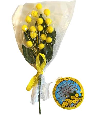 Baci Perugina Gift Ideas - Women's Day - Classic Baci Perugina Tube 37g + Bouquet of Artificial Mimosas - Hanging Wooden Heart Blackboard with Chalk. Gift Box - Buy Online on GoSupps.com
