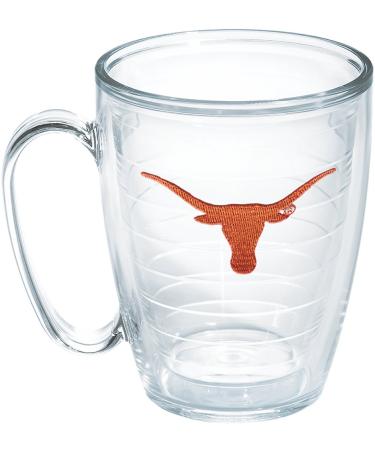 Tervis Made in USA Double Walled University of Texas Longhorns Insulated Tumbler Cup Keeps Drinks Cold & Hot, 16oz Mug, Primary Logo Texas Univ Longhorn Clear
